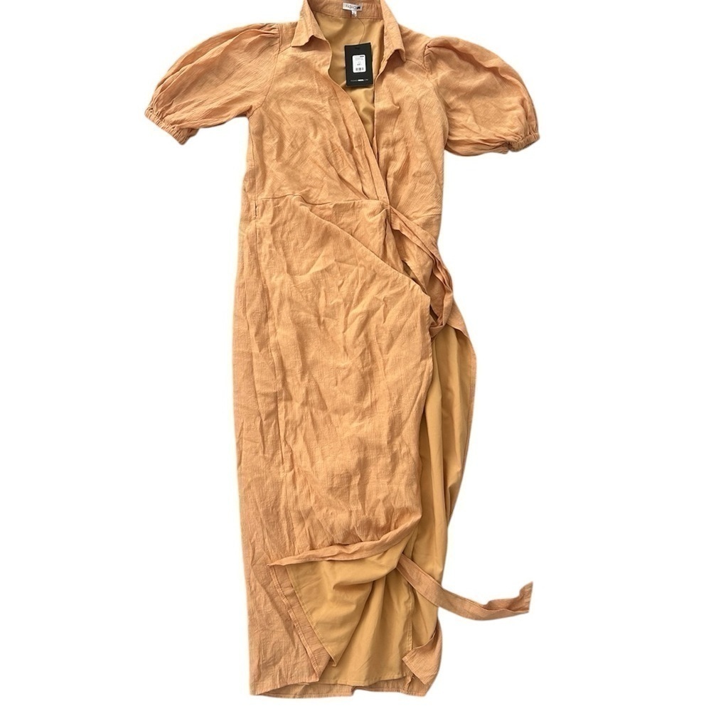 NWT Showered With Love Midi Dress - Orange - Picture 4 of 5